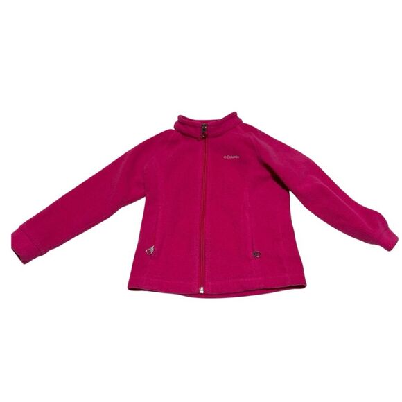 Columbia 4T Pink Full Zip Fleece Cold Weather Jacket - Picture 1 of 3